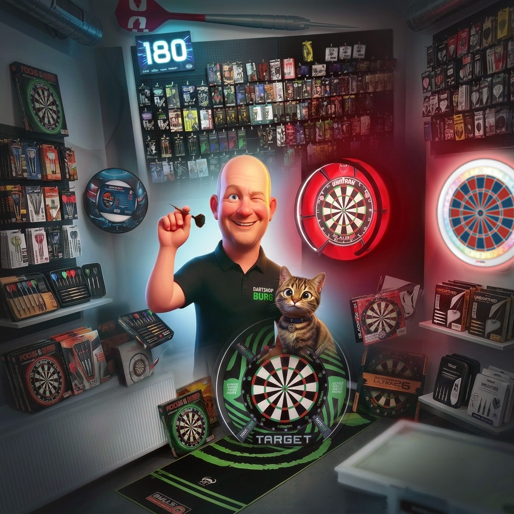 Klassisches Dartboard an der Wand